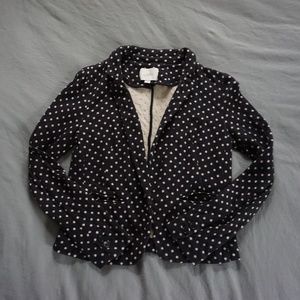 Black Polkadot Knit Blazer